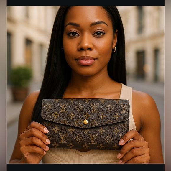 Louis Vuitton Handbags - Louis Vuitton Sarah Brown Monogram Long Wallet Authentic Brown with dust pouch